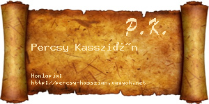 Percsy Kasszián névjegykártya